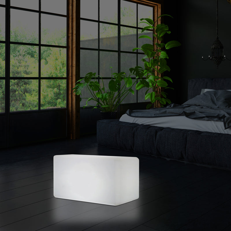 Lampe à LED forme de banquette, 55 x 35 cm Lampe de sol moderne E27 pour salon, lumière blanche