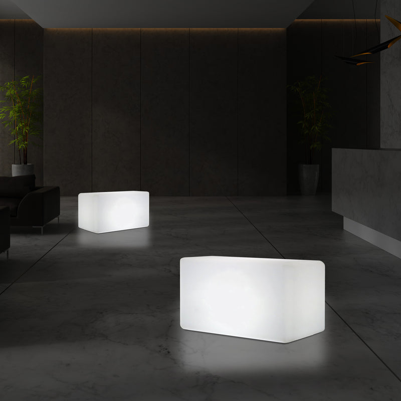 Lampe à LED forme de banquette, 55 x 35 cm Lampe de sol moderne E27 pour salon, lumière blanche