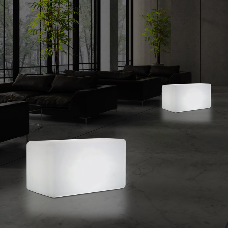 Lampe à LED forme de banquette, 55 x 35 cm Lampe de sol moderne E27 pour salon, lumière blanche
