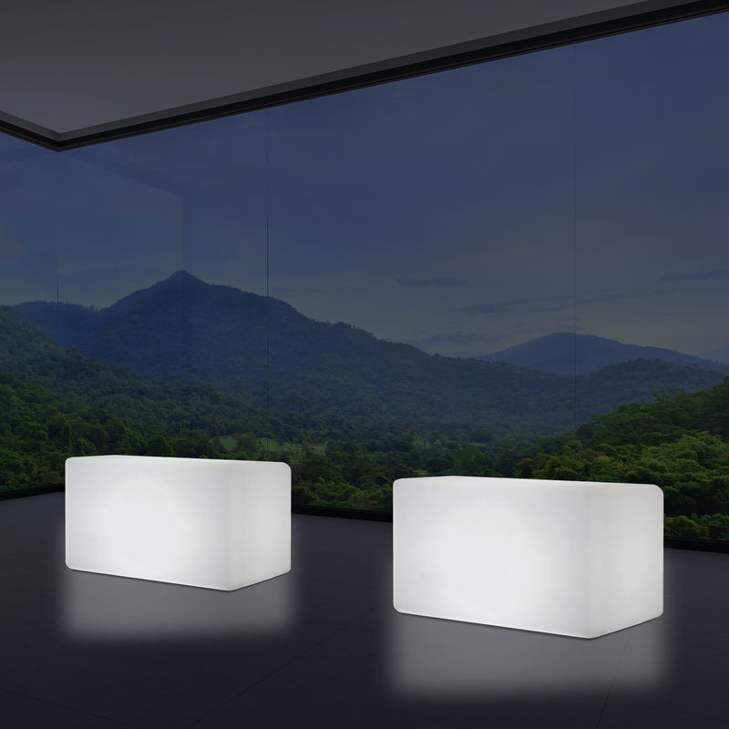 Lampe à LED forme de banquette, 55 x 35 cm Lampe de sol moderne E27 pour salon, lumière blanche