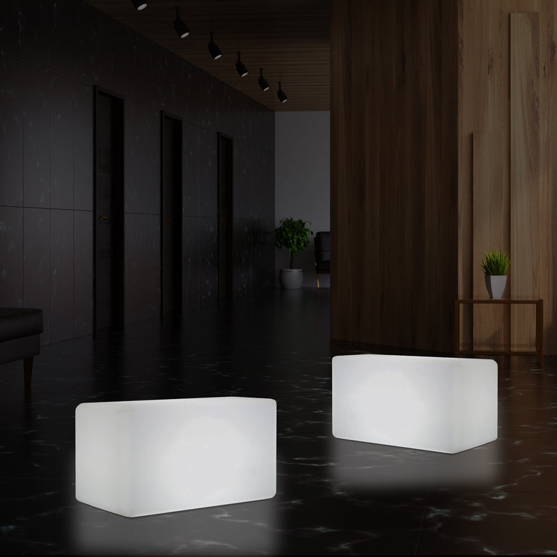 Lampe à LED forme de banquette, 55 x 35 cm Lampe de sol moderne E27 pour salon, lumière blanche
