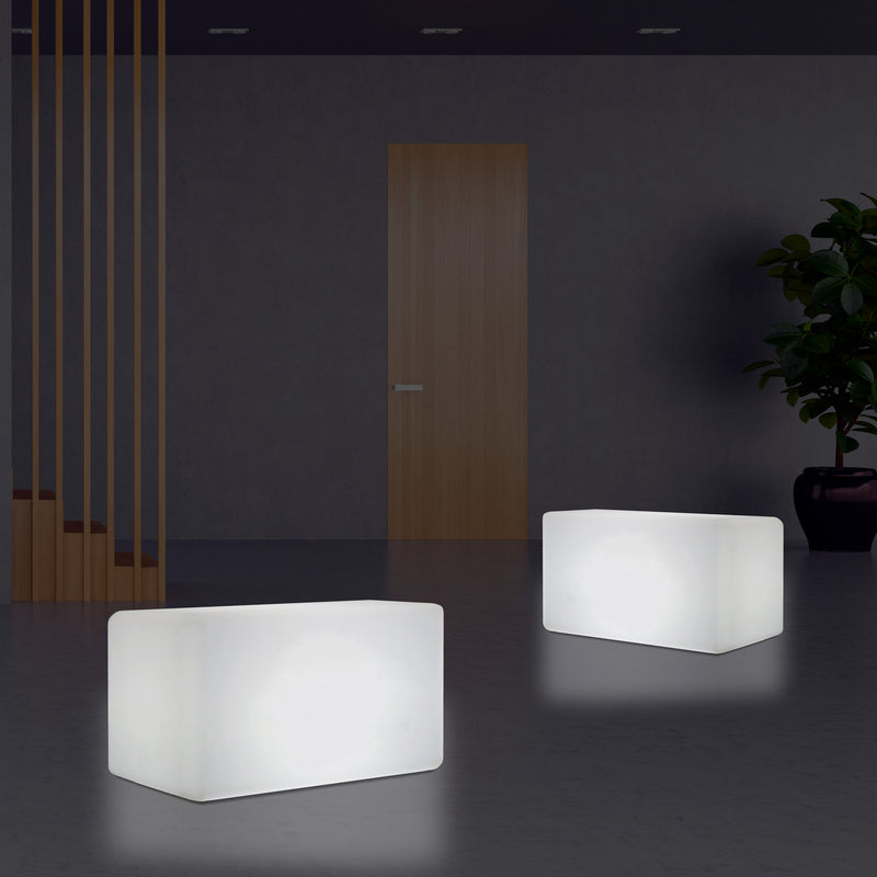 Lampe à LED forme de banquette, 55 x 35 cm Lampe de sol moderne E27 pour salon, lumière blanche