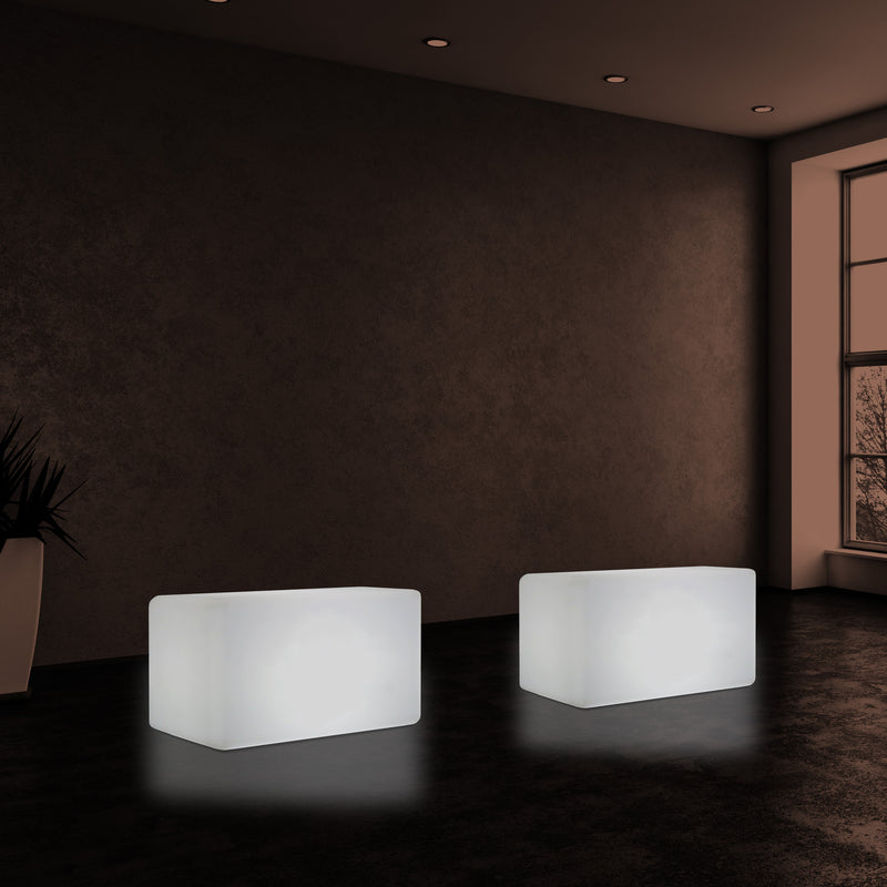 Lampe à LED forme de banquette, 55 x 35 cm Lampe de sol moderne E27 pour salon, lumière blanche