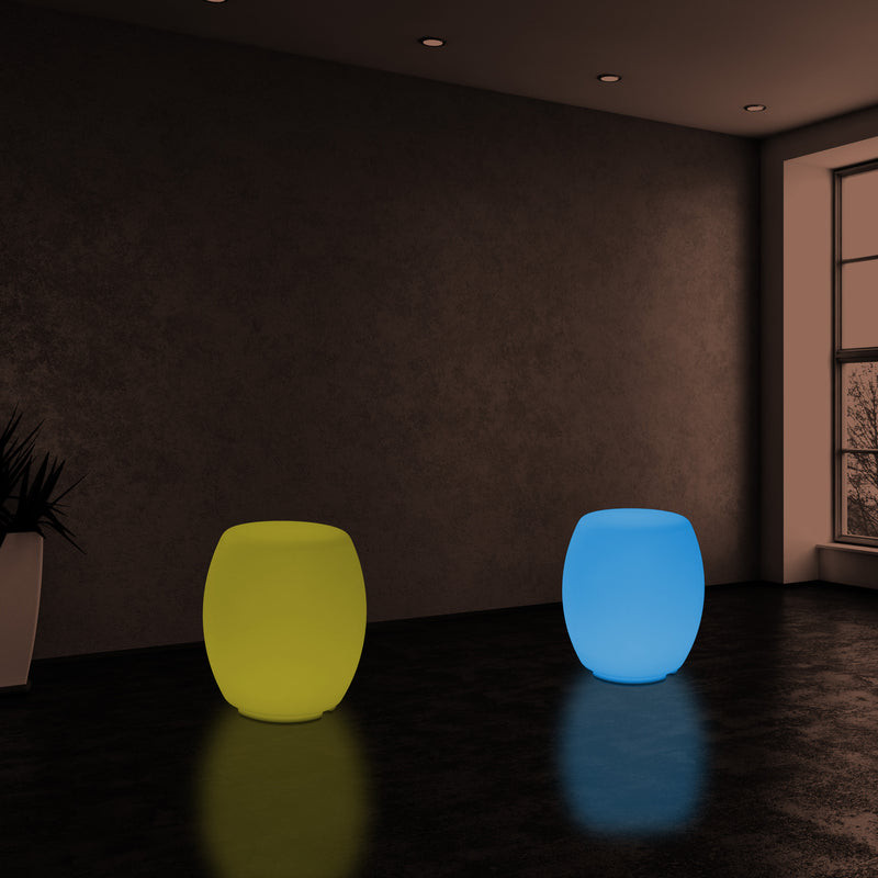 Siège Tabouret LED Lampadaire moderne RGB dimmable avec changement de couleur et télécommande, 44cm