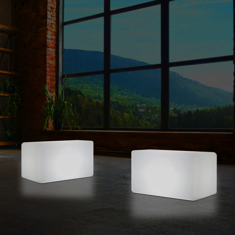 Lampe à LED forme de banquette, 55 x 35 cm Lampe de sol moderne E27 pour salon, lumière blanche