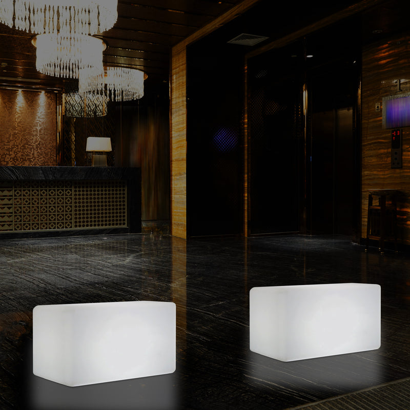 Lampe à LED forme de banquette, 55 x 35 cm Lampe de sol moderne E27 pour salon, lumière blanche