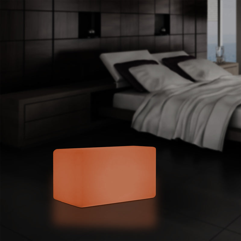 Banc LED, Tabouret moderne à couleur changeante, Lampadaire à graduation RGB 55 x 35 cm