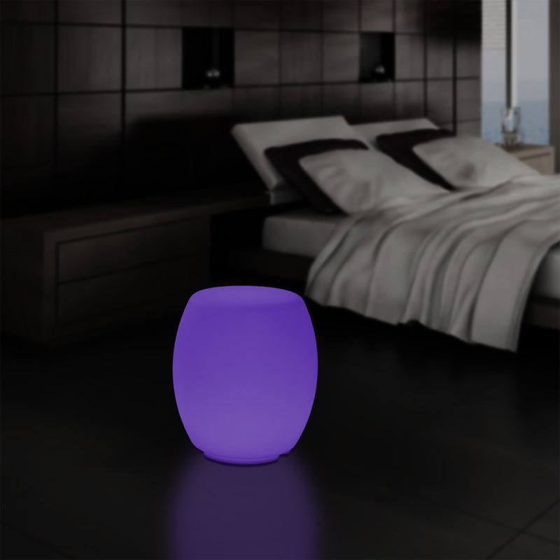 Siège Tabouret LED Lampadaire moderne RGB dimmable avec changement de couleur et télécommande, 44cm