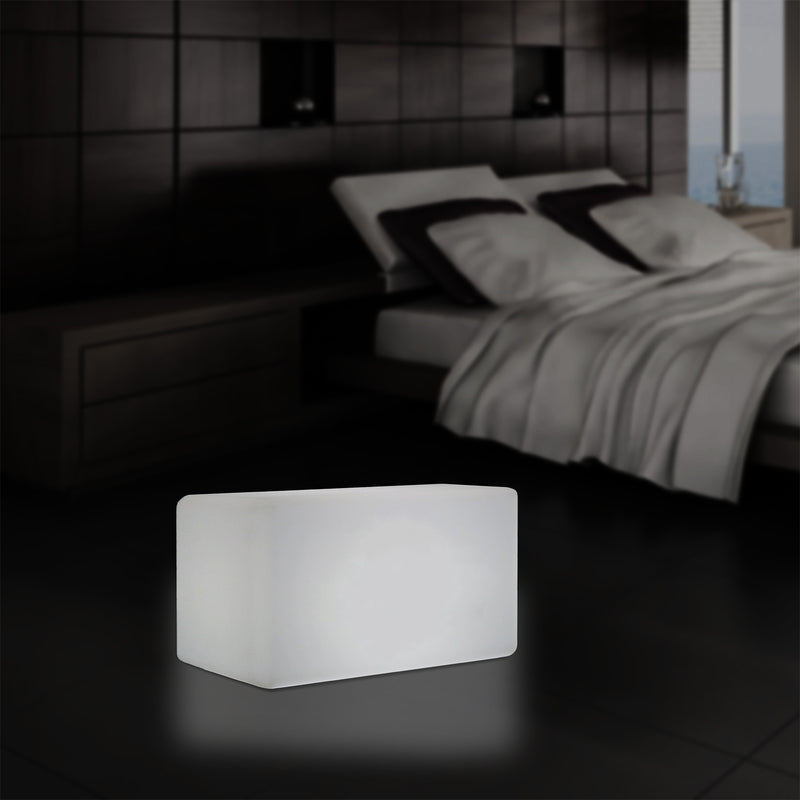 Lampe à LED forme de banquette, 55 x 35 cm Lampe de sol moderne E27 pour salon, lumière blanche