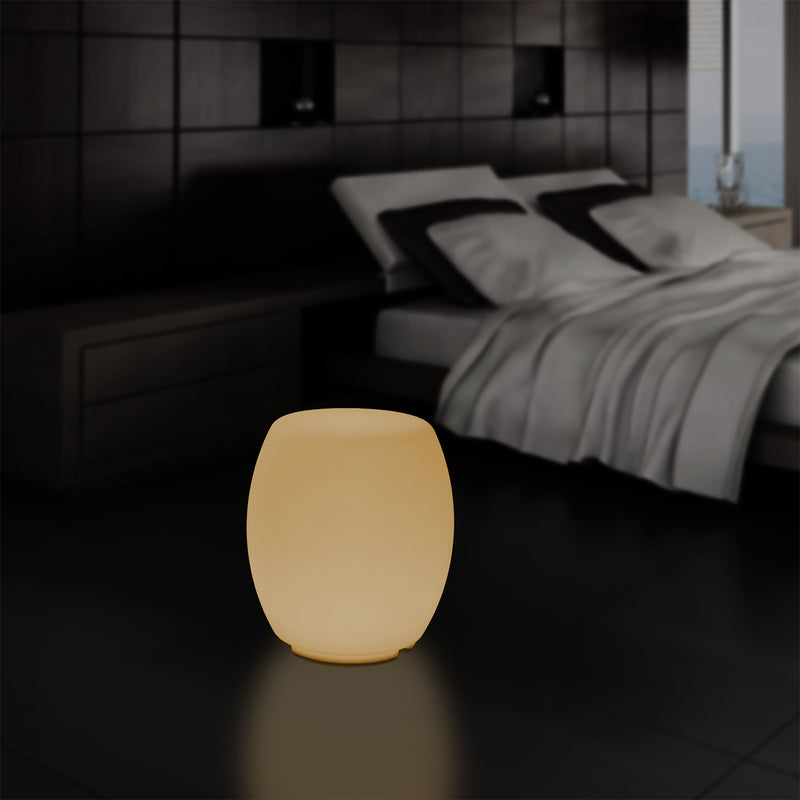 Tabouret Siège éclairé Lampe de sol pour chambre à coucher, Eclairage LED design 44 cm, blanc chaud