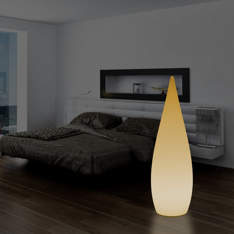 Lampadaire LED E27 1,2m éclairage de la chambre à coucher goutte d'eau conception unique blanc chaud