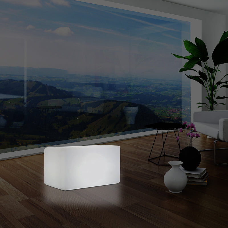 Lampe à LED forme de banquette, 55 x 35 cm Lampe de sol moderne E27 pour salon, lumière blanche