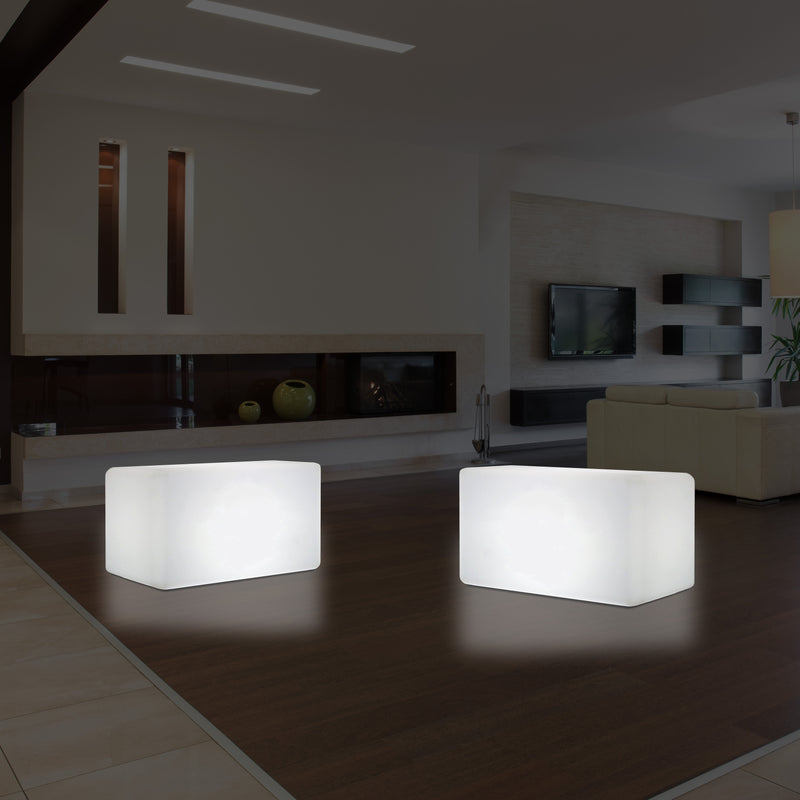 Lampe à LED forme de banquette, 55 x 35 cm Lampe de sol moderne E27 pour salon, lumière blanche