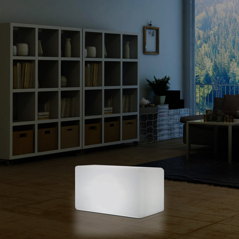 Lampe à LED forme de banquette, 55 x 35 cm Lampe de sol moderne E27 pour salon, lumière blanche