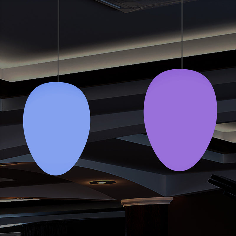 Lumière RGB design Lampe à suspension avec gradation 37 cm multi-couleurs en forme de goutte oeuf