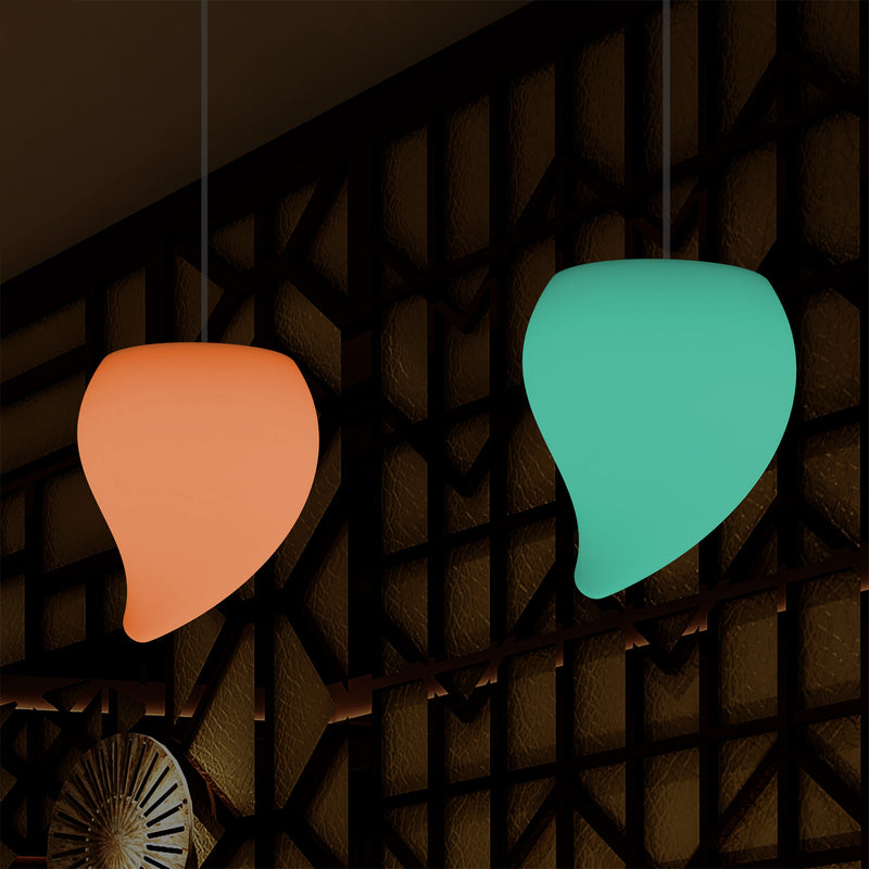 Lampe suspendue à LED forme goutte larme Plafonnier décoratif RGB unique 20 cm lumière d'ambiance