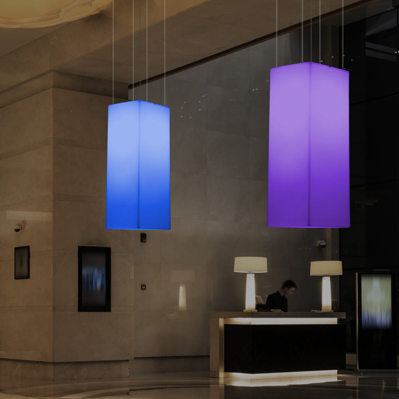 Suspension linéaire à LED, lampe à suspension RVB moderne multicolore, 80 x 30 cm, lampe d'ambiance