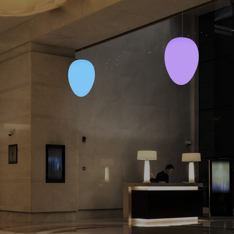 Lumière RGB design Lampe à suspension avec gradation 37 cm multi-couleurs en forme de goutte oeuf