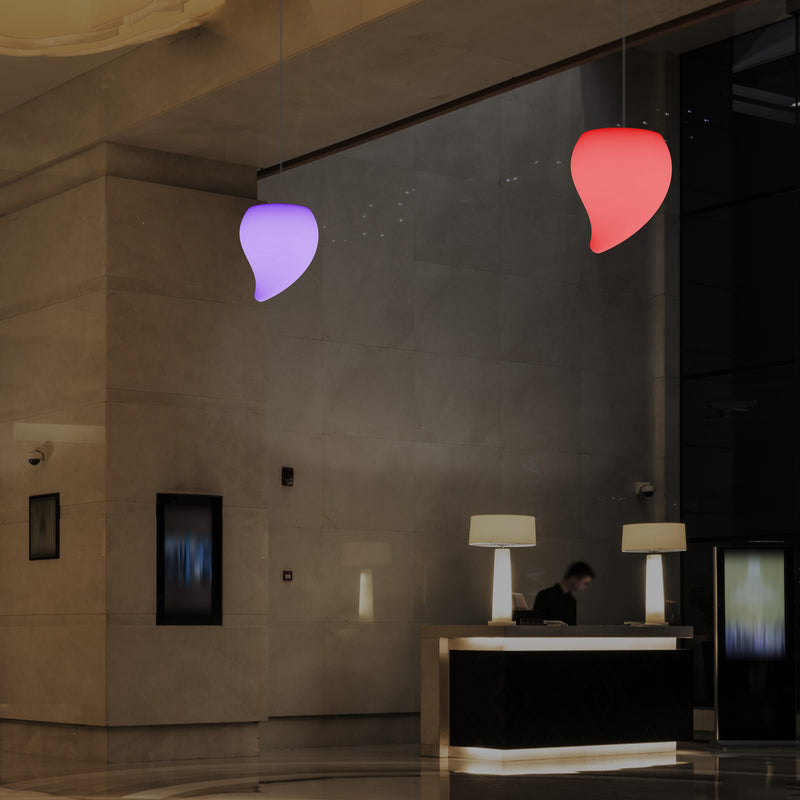 Lampe suspendue à LED forme goutte larme Plafonnier décoratif RGB unique 20 cm lumière d'ambiance