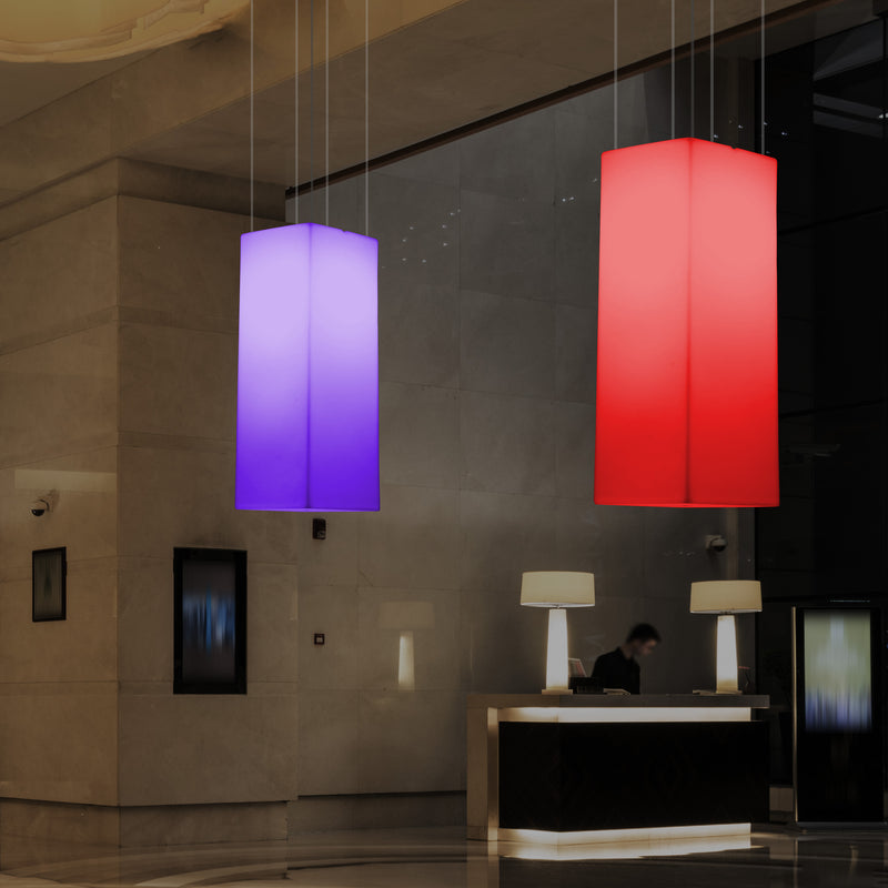 Plafonnier rectangulaire à LED, lumière linéaire multicolore RGB, 110 x 30 cm, lumière d'ambiance