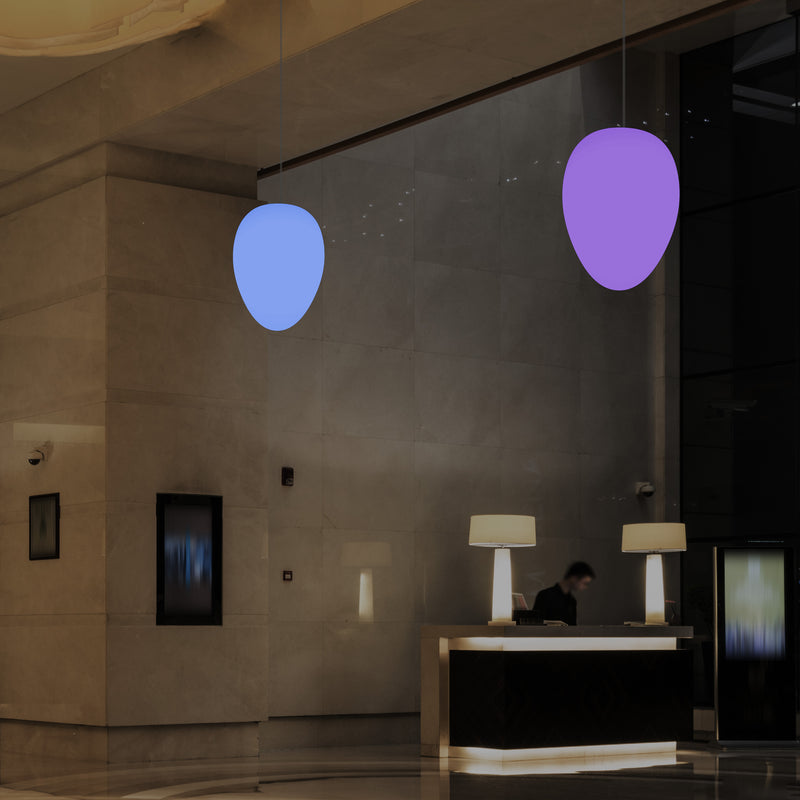 Lumière RGB design Lampe à suspension avec gradation 37 cm multi-couleurs en forme de goutte oeuf