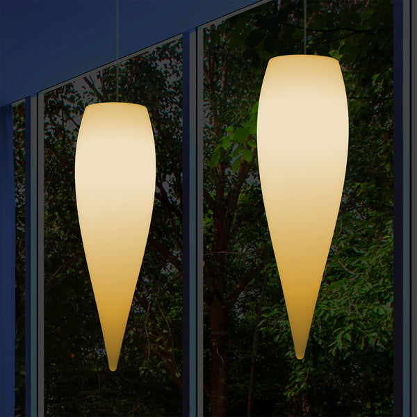 Plafonnier à LED goutte d'eau, lampe suspendue de conception unique, 800 mm, E27, blanc chaud