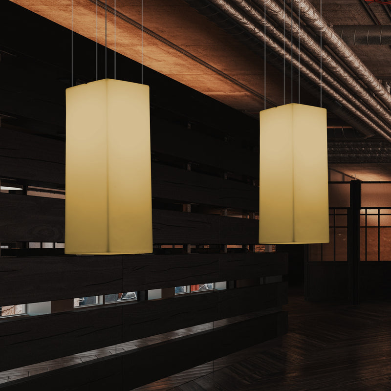 Suspension à LED, plafonnier moderne, 110 x 30 cm, E27, lumière blanche chaude