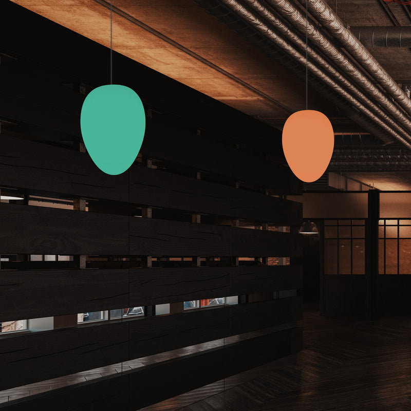 Lumière RGB design Lampe à suspension avec gradation 37 cm multi-couleurs en forme de goutte oeuf