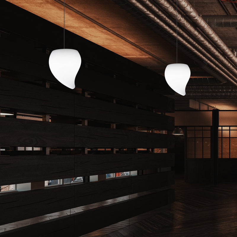 Suspension design à LED, Lampe de plafond suspendue unique  en forme de larme E27, lumière blanche