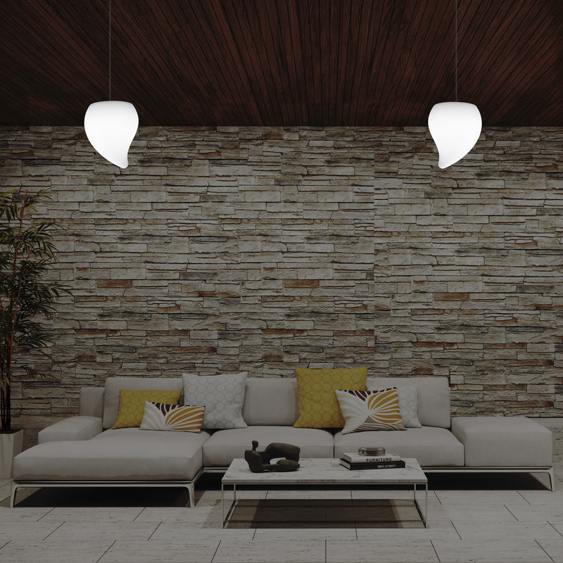 Suspension design à LED, Lampe de plafond suspendue unique  en forme de larme E27, lumière blanche