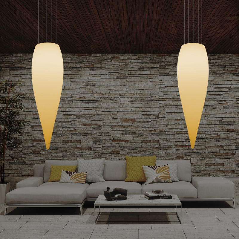 Plafonnier à LED goutte d'eau, lampe suspendue de conception unique, 1200 mm, E27, blanc chaud