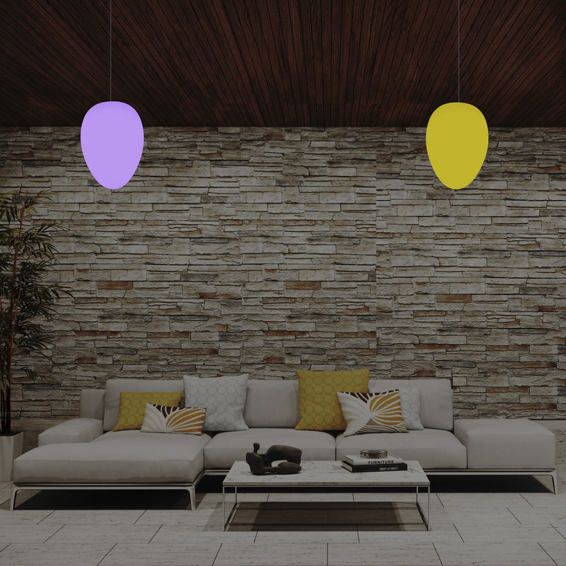 Lumière RGB design Lampe à suspension avec gradation 37 cm multi-couleurs en forme de goutte oeuf