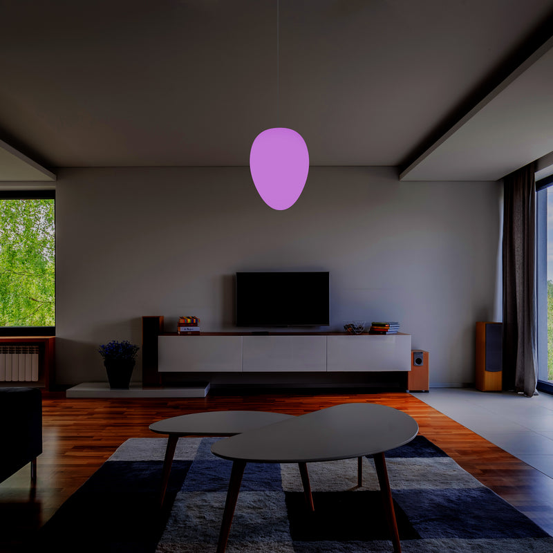 Lumière RGB design Lampe à suspension avec gradation 37 cm multi-couleurs en forme de goutte oeuf