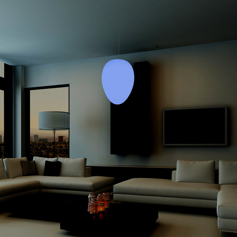 Lumière RGB design Lampe à suspension avec gradation 37 cm multi-couleurs en forme de goutte oeuf