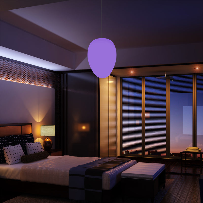 Lumière RGB design Lampe à suspension avec gradation 37 cm multi-couleurs en forme de goutte oeuf
