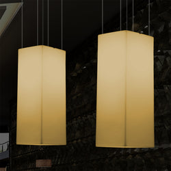 Suspension à LED, plafonnier moderne, 110 x 30 cm, E27, lumière blanche chaude