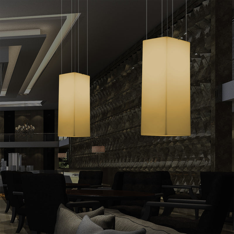 Suspension à LED, plafonnier moderne, 110 x 30 cm, E27, lumière blanche chaude