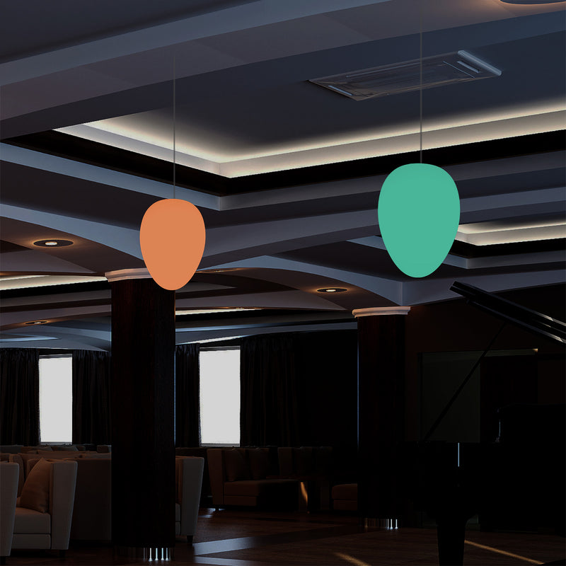 Lumière RGB design Lampe à suspension avec gradation 37 cm multi-couleurs en forme de goutte oeuf