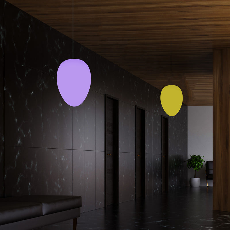 Lumière RGB design Lampe à suspension avec gradation 37 cm multi-couleurs en forme de goutte oeuf