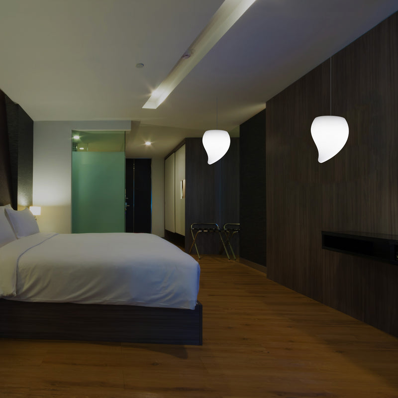 Suspension design à LED, Lampe de plafond suspendue unique  en forme de larme E27, lumière blanche