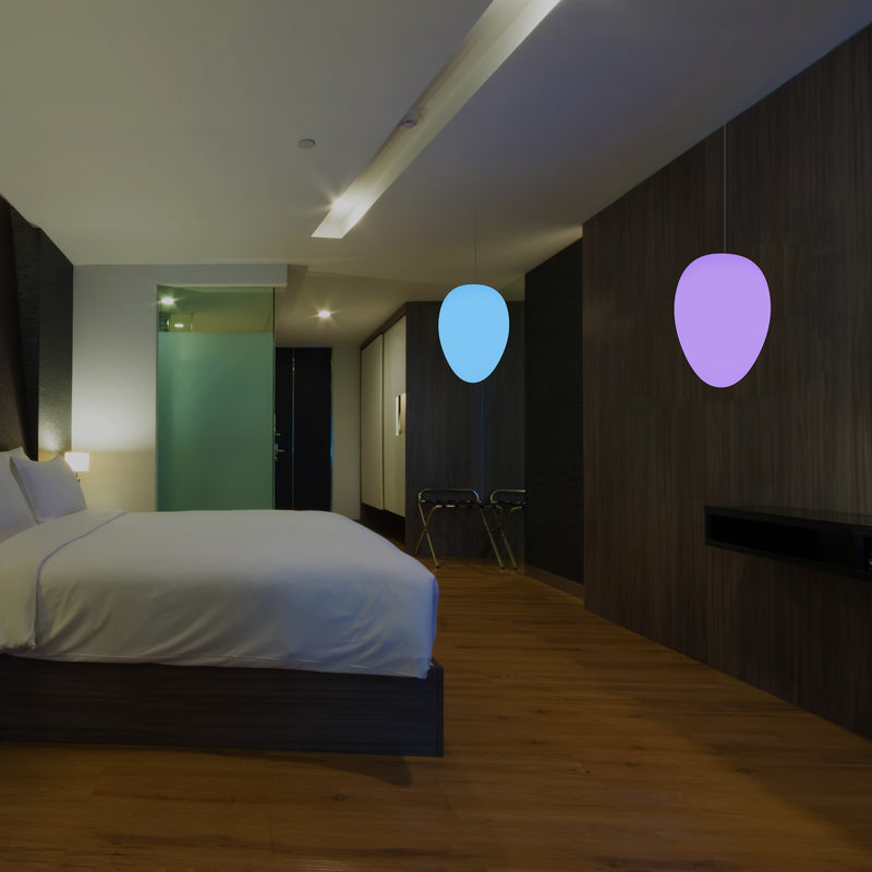 Lumière RGB design Lampe à suspension avec gradation 37 cm multi-couleurs en forme de goutte oeuf