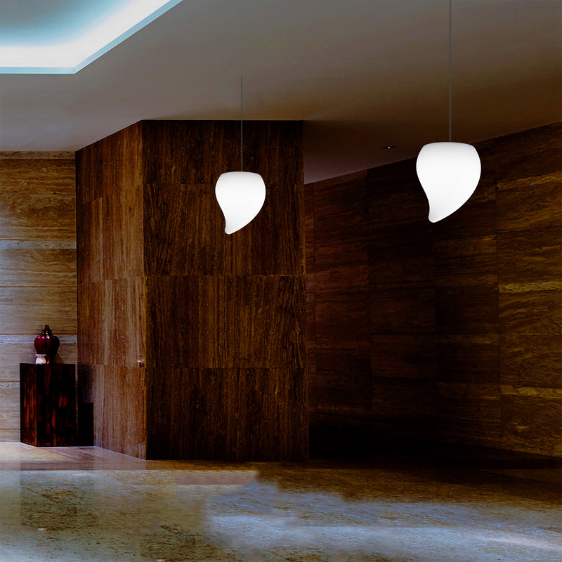 Suspension design à LED, Lampe de plafond suspendue unique  en forme de larme E27, lumière blanche