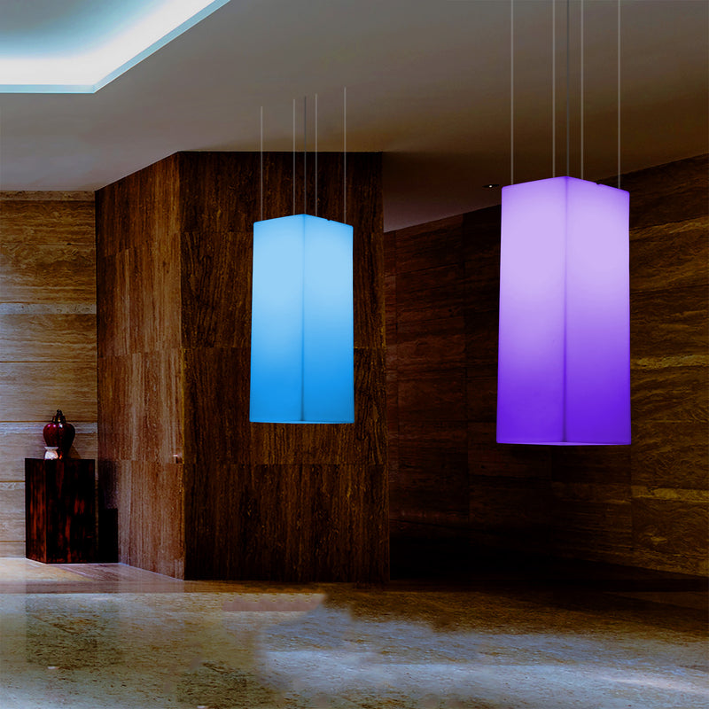 Suspension linéaire à LED, lampe à suspension RVB moderne multicolore, 80 x 30 cm, lampe d'ambiance