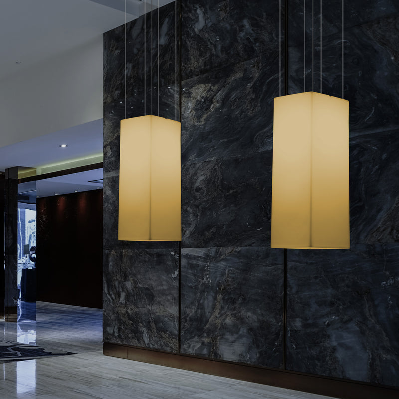 Suspension à LED, plafonnier moderne, 110 x 30 cm, E27, lumière blanche chaude