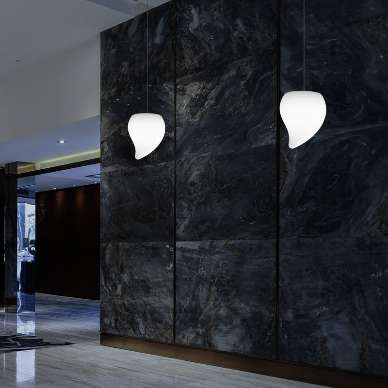 Suspension design à LED, Lampe de plafond suspendue unique  en forme de larme E27, lumière blanche