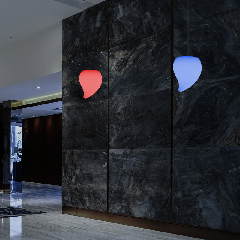 Lampe suspendue à LED forme goutte larme Plafonnier décoratif RGB unique 20 cm lumière d'ambiance