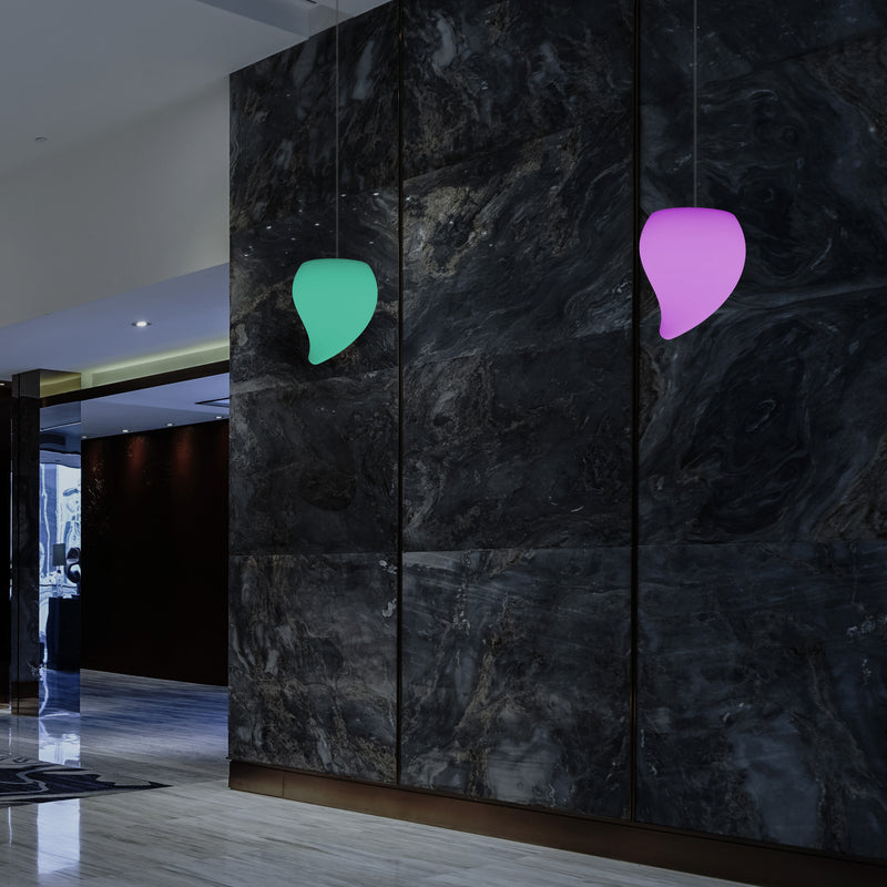 Lampe suspendue à LED forme goutte larme Plafonnier décoratif RGB unique 20 cm lumière d'ambiance