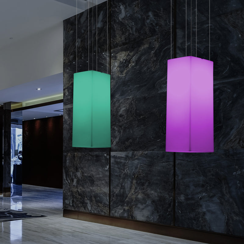 Suspension linéaire à LED, lampe à suspension RVB moderne multicolore, 80 x 30 cm, lampe d'ambiance