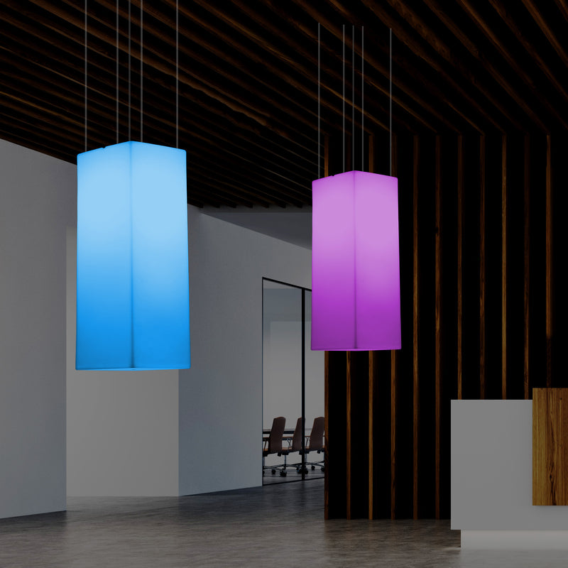 Suspension linéaire à LED, lampe à suspension RVB moderne multicolore, 80 x 30 cm, lampe d'ambiance