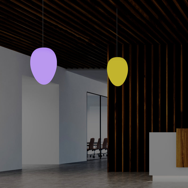 Lumière RGB design Lampe à suspension avec gradation 37 cm multi-couleurs en forme de goutte oeuf
